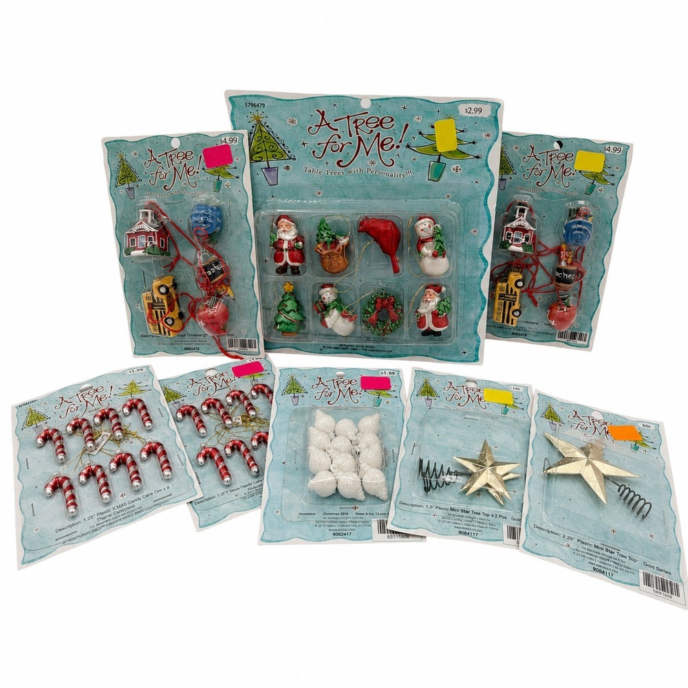 Hobby Lobby A Tree for Me Mini Christmas Ornaments Lot 49 Tabletop Tree NOS